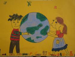 "Чистую планету - детям!" Костьева Вика, 5 лет.